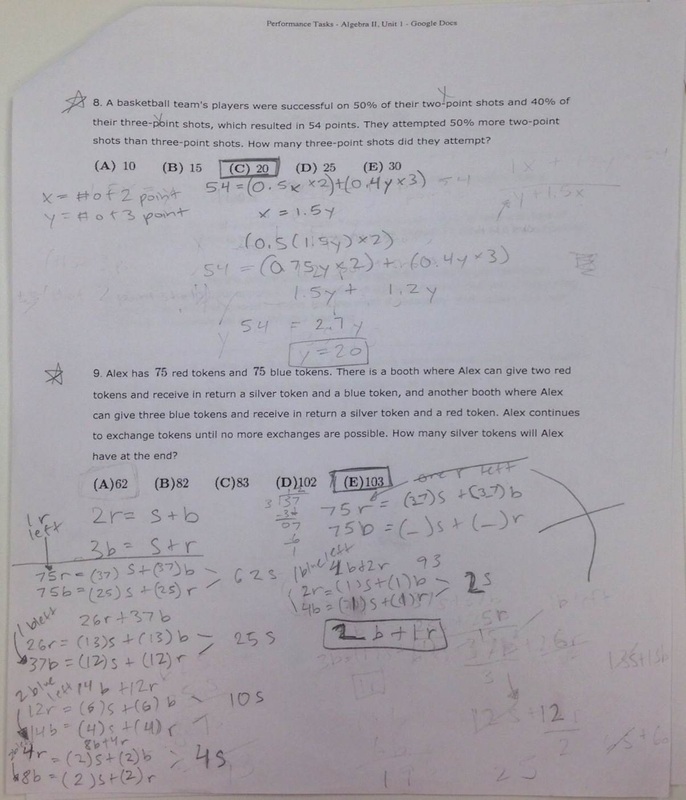 algebra-2-performance-task-answers